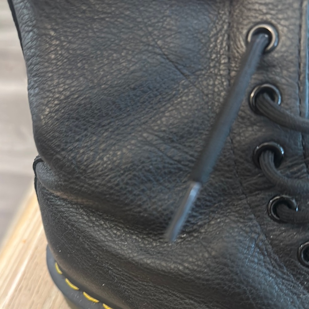 Dr. Martens Black Leather Combat Boots - Picture 8 of 9